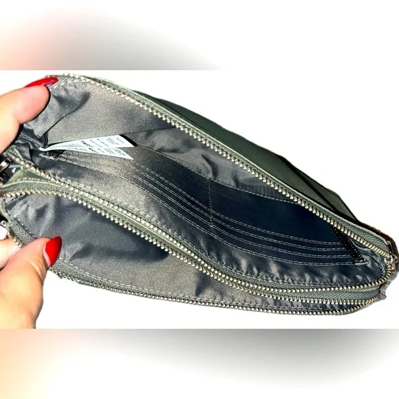 Lululemon Dual Pouch Grey Sage Green Wristlet Bag - Picture 10 of 16